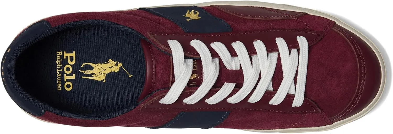 POLO RALPH LAUREN Men's Suede Leather-Sayer Sport-Sneakers-Low Top Lace