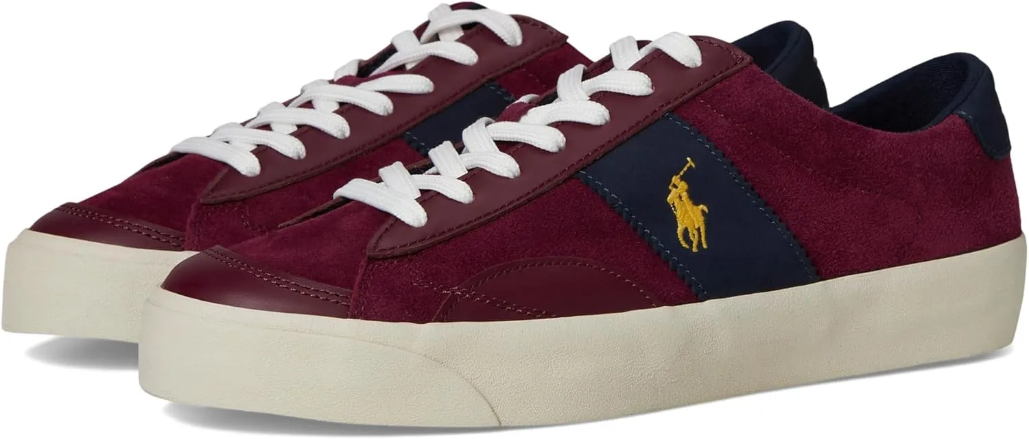 POLO RALPH LAUREN Men's Suede Leather-Sayer Sport-Sneakers-Low Top Lace