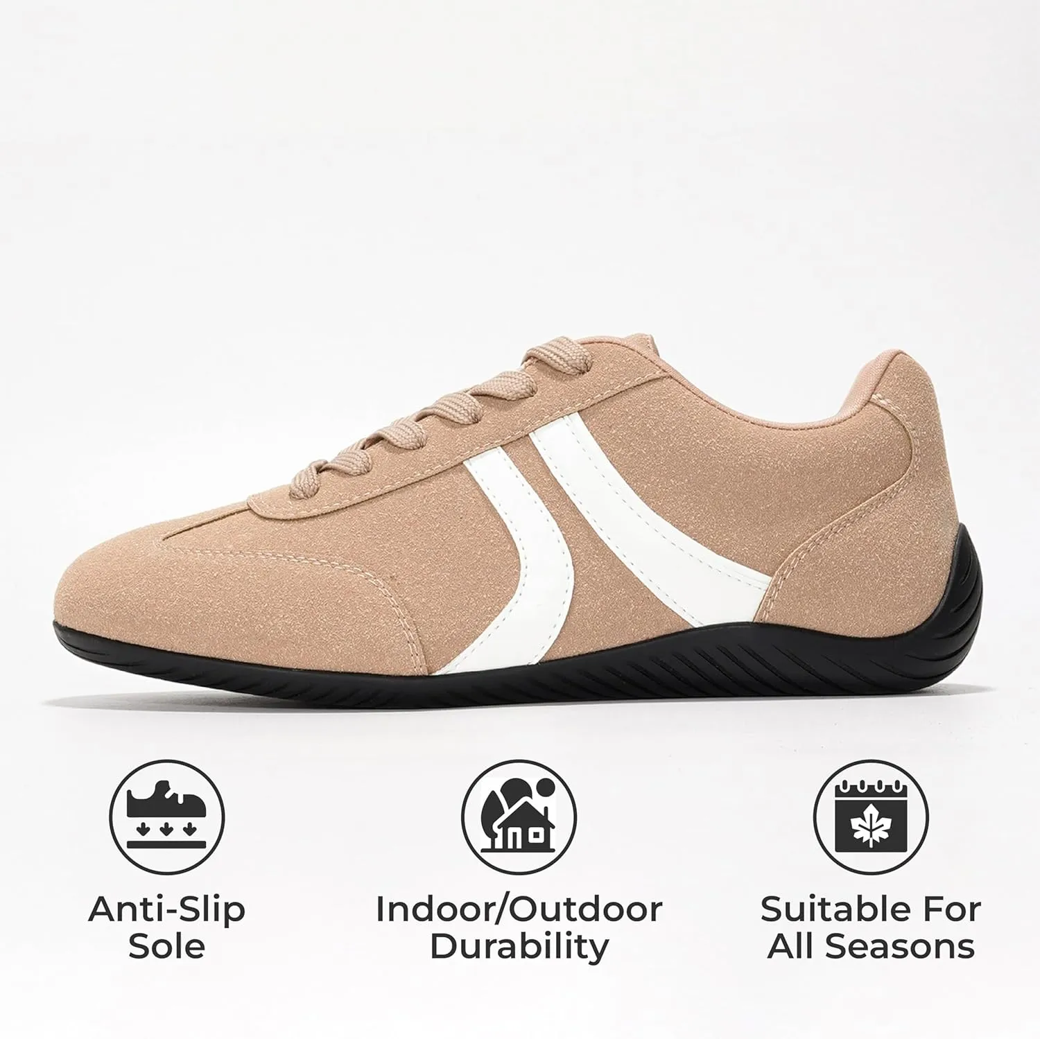 Project Cloud Ballerina Sneakers for Women – Memory Foam Lace-Up Womens Shoes – Lightweight & Non Slip Womens Shoes Casual – All-Day Women's Fashion Sneakers for 2025 (Goal)
