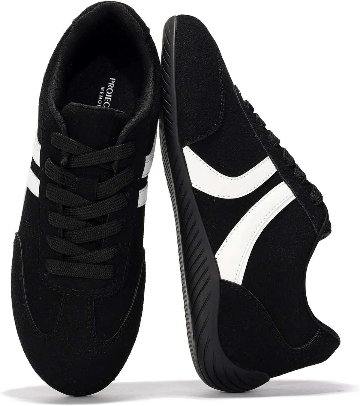 Project Cloud Ballerina Sneakers for Women – Memory Foam Lace-Up Womens Shoes – Lightweight & Non Slip Womens Shoes Casual – All-Day Women's Fashion Sneakers for 2025 (Goal)