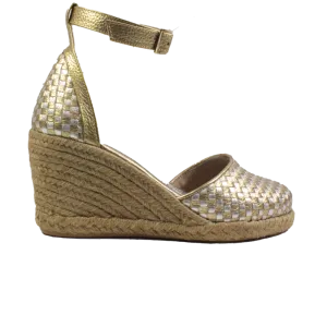 "Pallermo" Leather Wedge Espadrilles