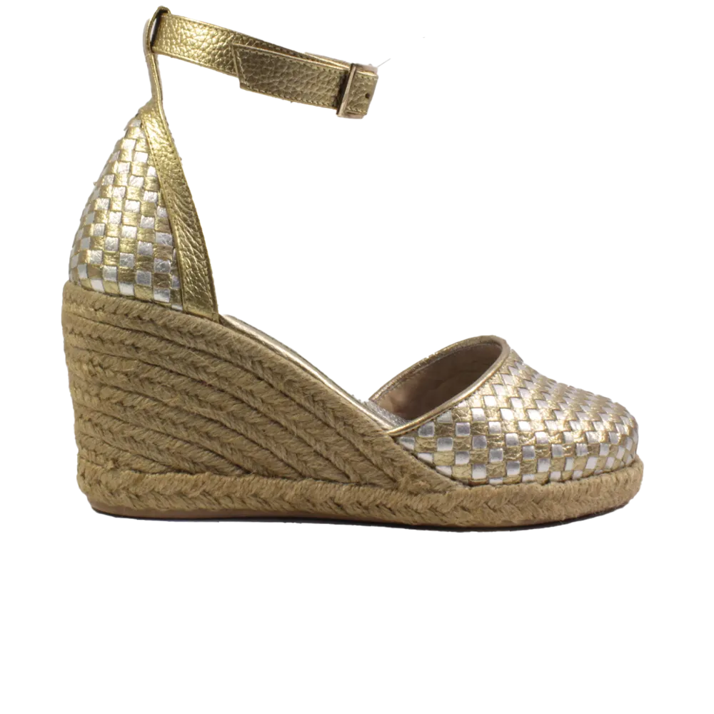 "Pallermo" Leather Wedge Espadrilles