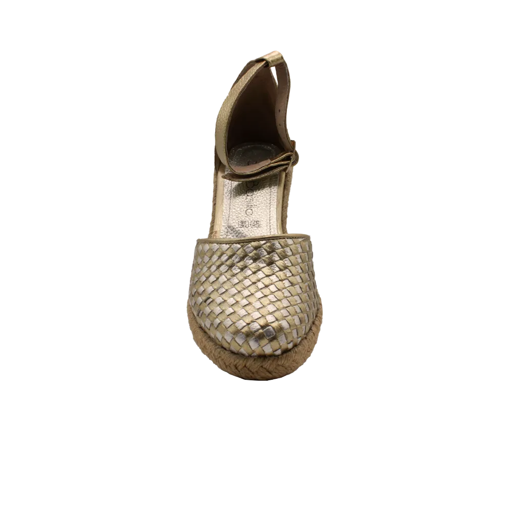 "Pallermo" Leather Wedge Espadrilles