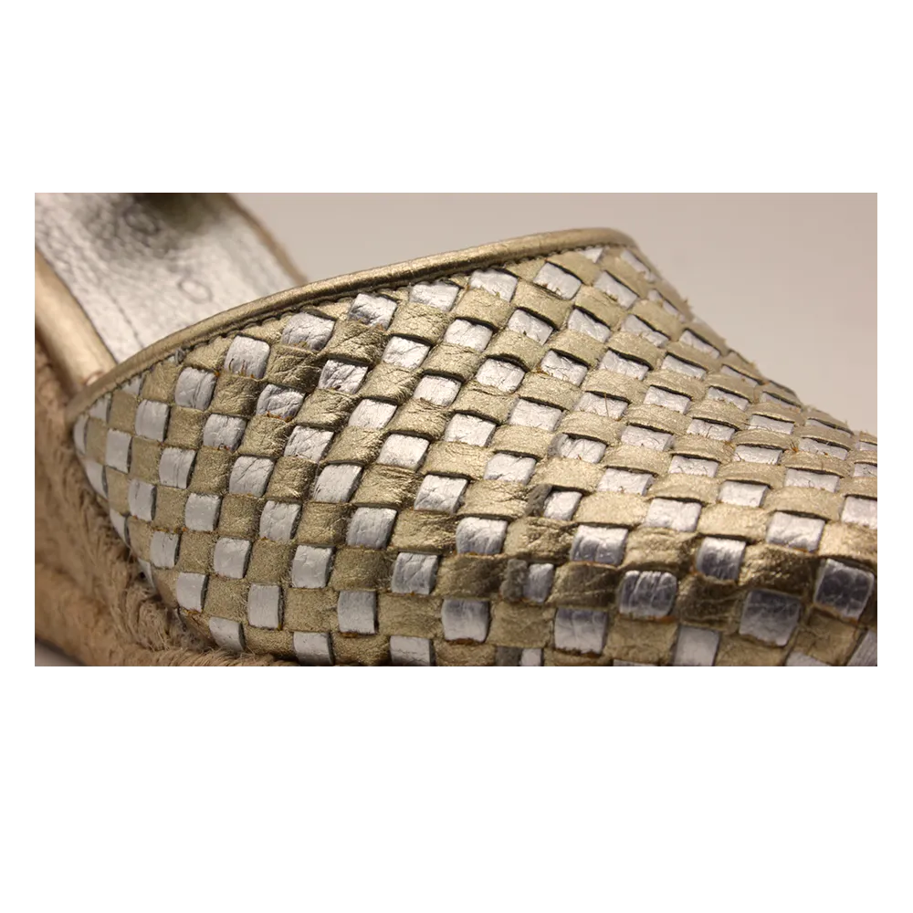 "Pallermo" Leather Wedge Espadrilles