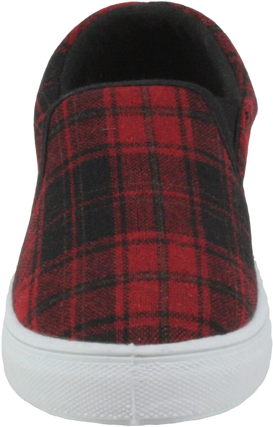 Qupid Women's Reba-58B Round Toe Fabric Upper Low Platform Fashion Sneakers