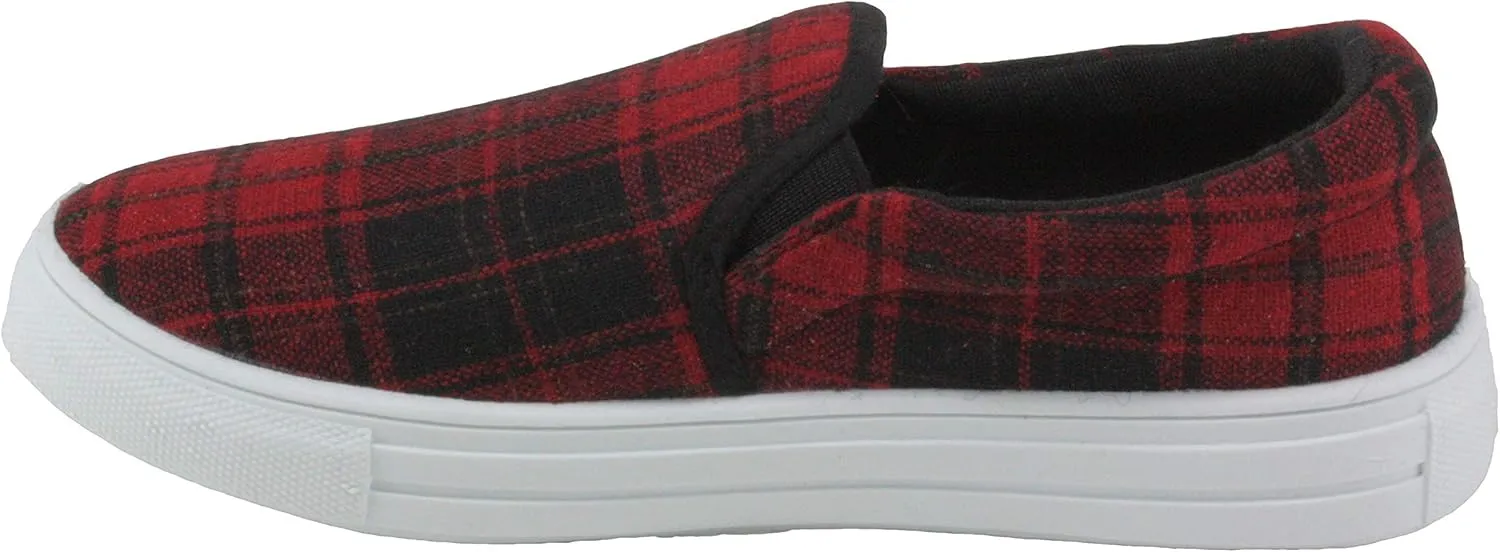 Qupid Women's Reba-58B Round Toe Fabric Upper Low Platform Fashion Sneakers
