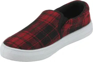 Qupid Women's Reba-58B Round Toe Fabric Upper Low Platform Fashion Sneakers
