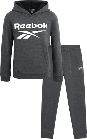 Reebok Boys' Tracksuit - 2 Piece Fleece Pullover Hoodie and Athletic Jogger Sweatpants for Boys (Sizes: 8-14)