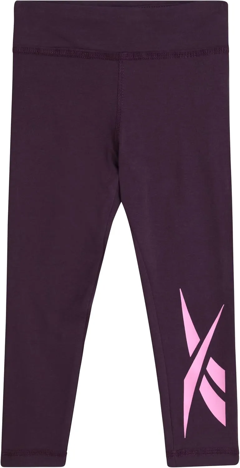 Reebok Toddler Girls' Pants Set - 2 Piece Active Fleece Hoodie Sweatshirt and Leggings for Toddlers and Little Girls (2T-6X)
