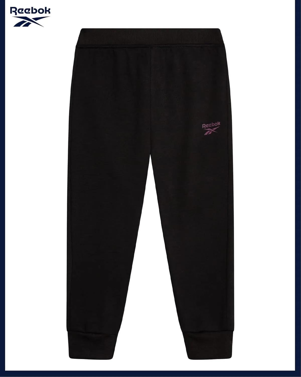 Reebok Toddler Girls' Sweatsuit Set - 2 Piece Fleece Sweatshirt and Jogger Sweatpants Set for Little Girls (Sizes: 2T-6X)