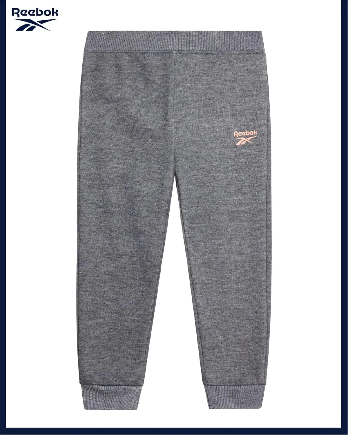 Reebok Toddler Girls' Sweatsuit Set - 2 Piece Fleece Sweatshirt and Jogger Sweatpants Set for Little Girls (Sizes: 2T-6X)