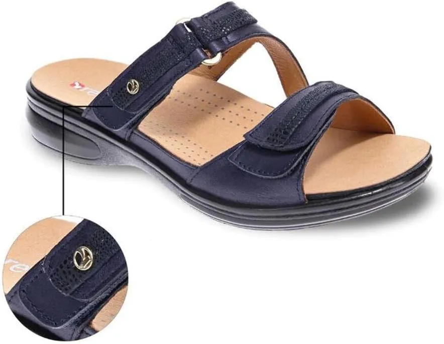 Revere Rio Women's Slide Sandals - Luxurious Leather with Superior Arch Support and Fully Adjustable Fit