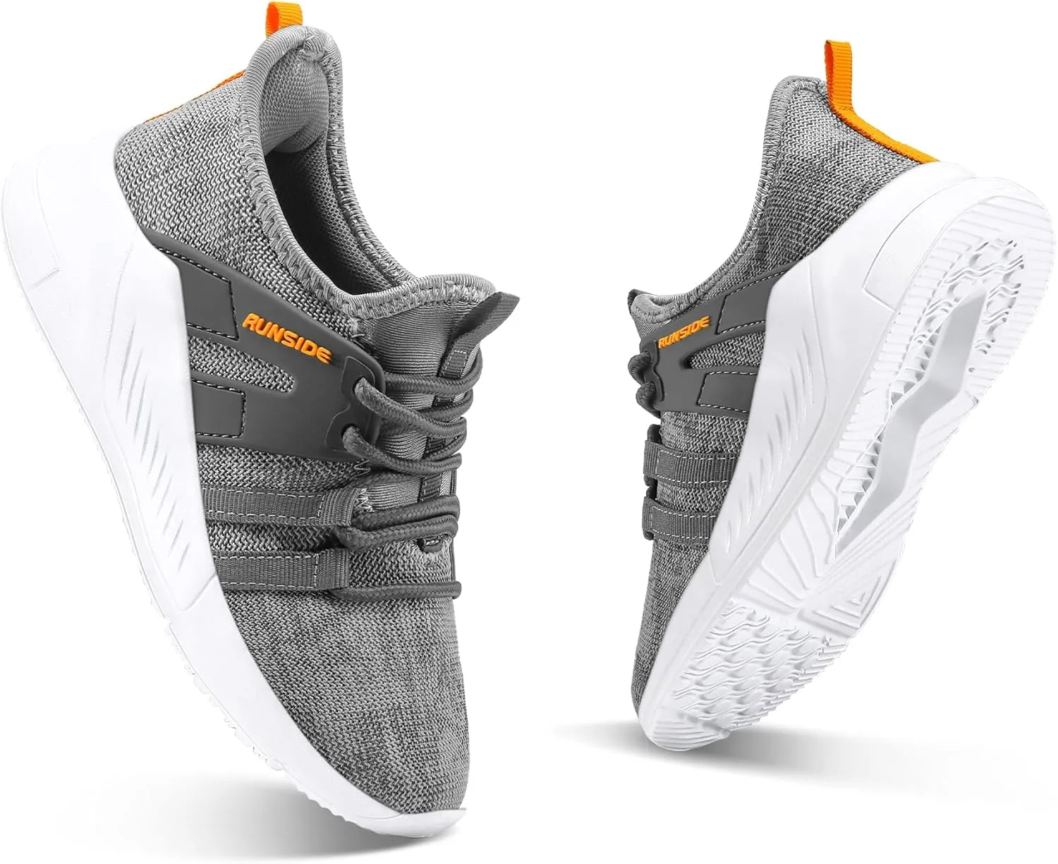 RUNSIDE Boys Girls Tennis Shoes Kids Lightweight Breathable Sneakers Lace-up Running Athletic Shoes for Toddler/Little Kid/Big Kid