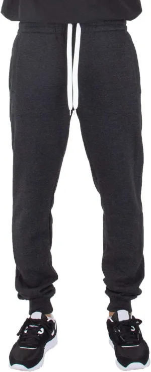 Shaka Wear Men’s Joggers Sweatpants - Medium Heavy Cotton Fleece Slim Fit Full Length Casual Pants Sports Workout S~5XL