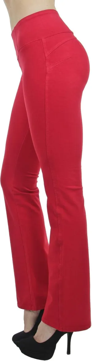 Shaping Pull On Butt Lift Push Up Yoga Pants Stretch Indigo Denim Skinny Jeans