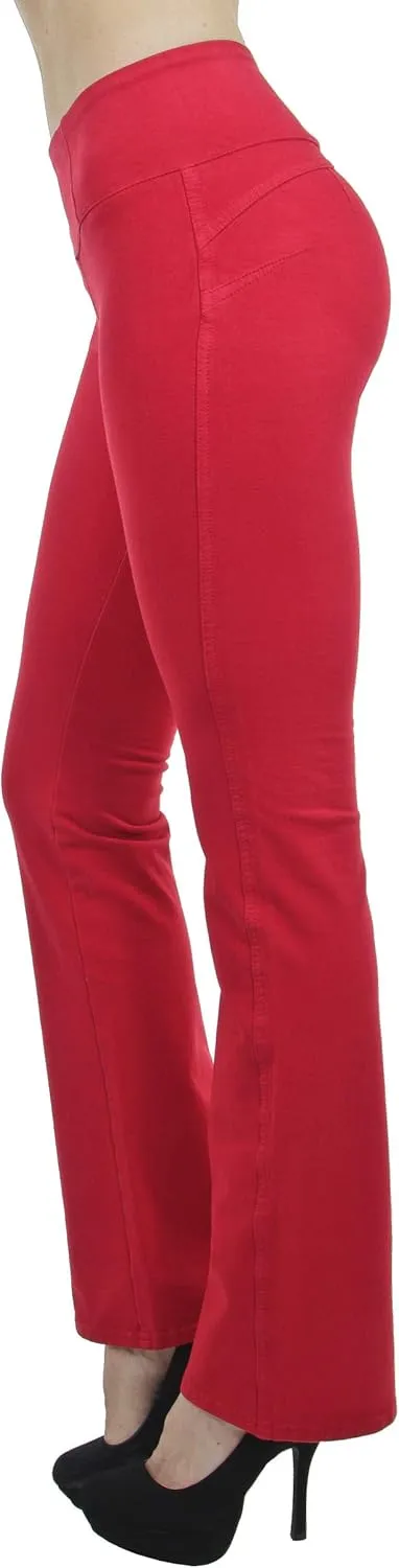 Shaping Pull On Butt Lift Push Up Yoga Pants Stretch Indigo Denim Skinny Jeans
