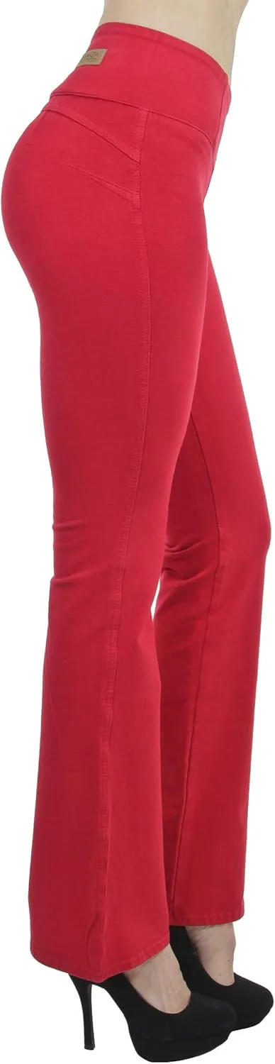 Shaping Pull On Butt Lift Push Up Yoga Pants Stretch Indigo Denim Skinny Jeans