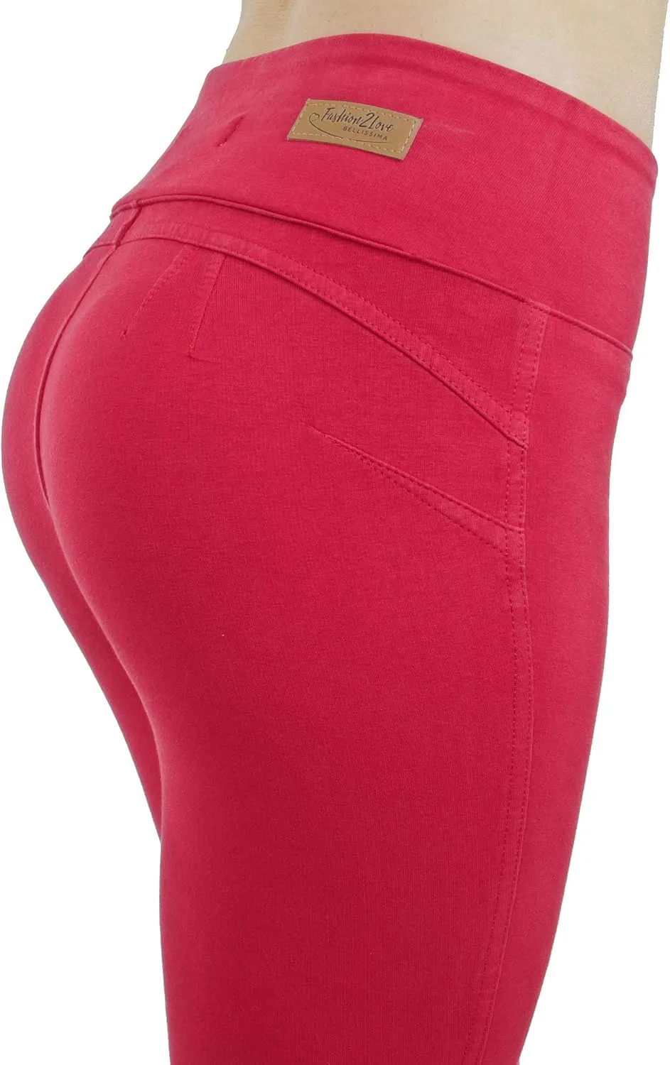 Shaping Pull On Butt Lift Push Up Yoga Pants Stretch Indigo Denim Skinny Jeans