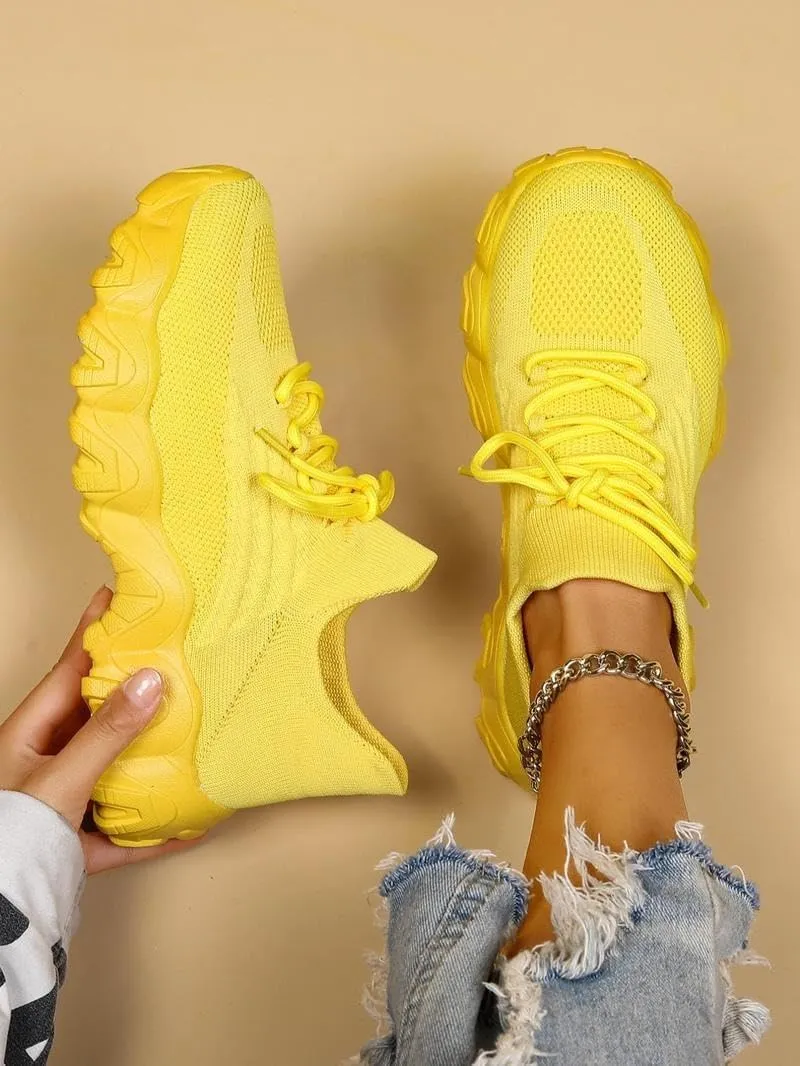 Shoes Women, Women's Fashionable Lace-up Low Top Slip on Sneakers, Casual Comfortable Ankle Socks Shoes