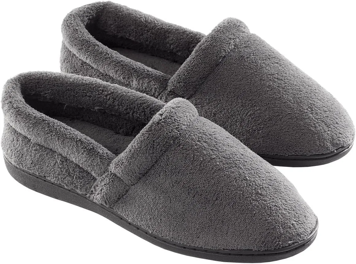 Silvert's Adaptive Clothing & Footwear Men’s Memory Foam Comfort House Slippers for Seniors