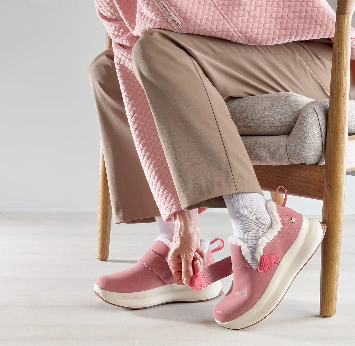Silvert's Adaptive Clothing & Footwear Women’s Extra Wide Comfort Shoes with Sherpa Lining