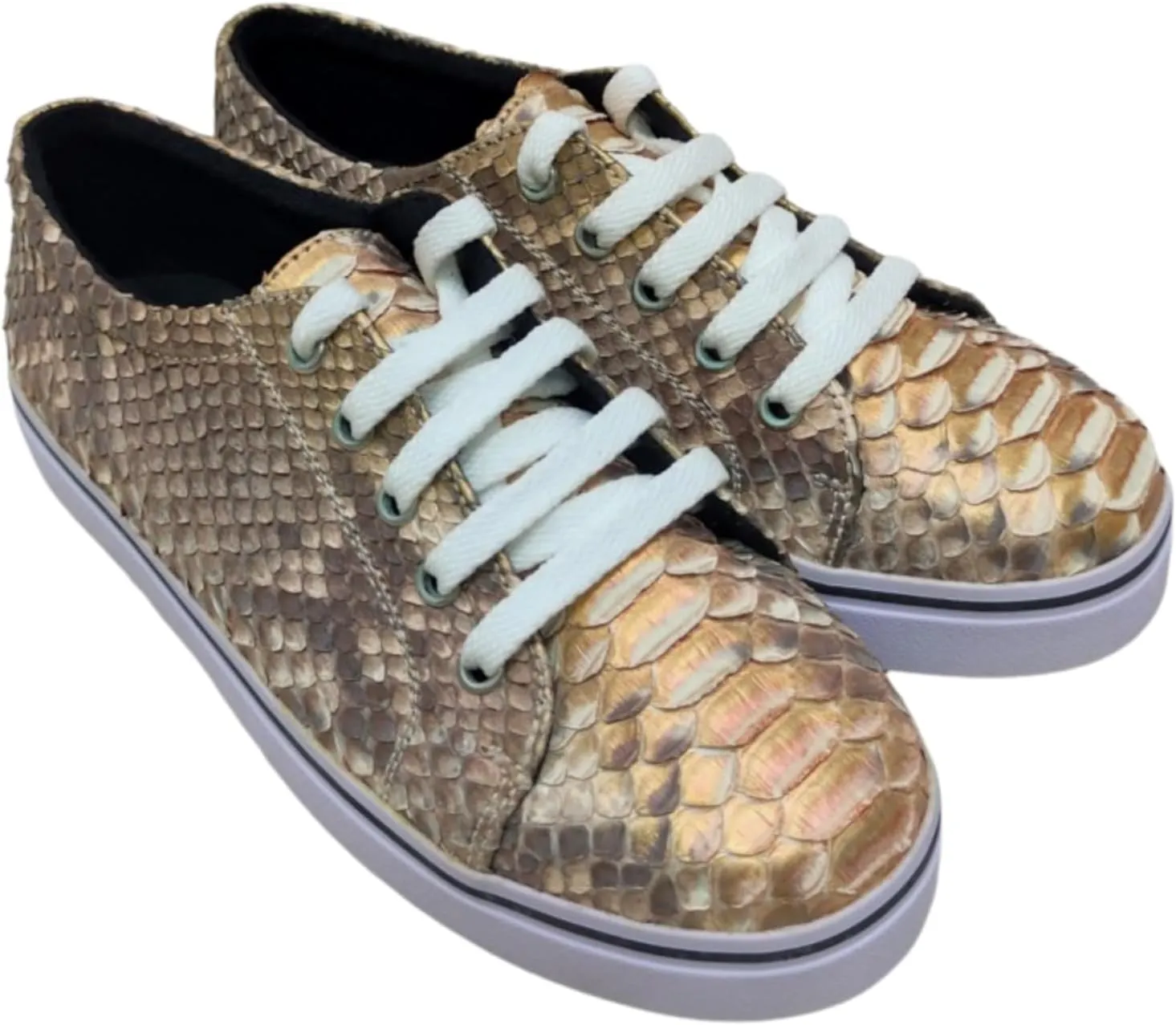 Snakeskin Low Top Platform Sneakers Shoes