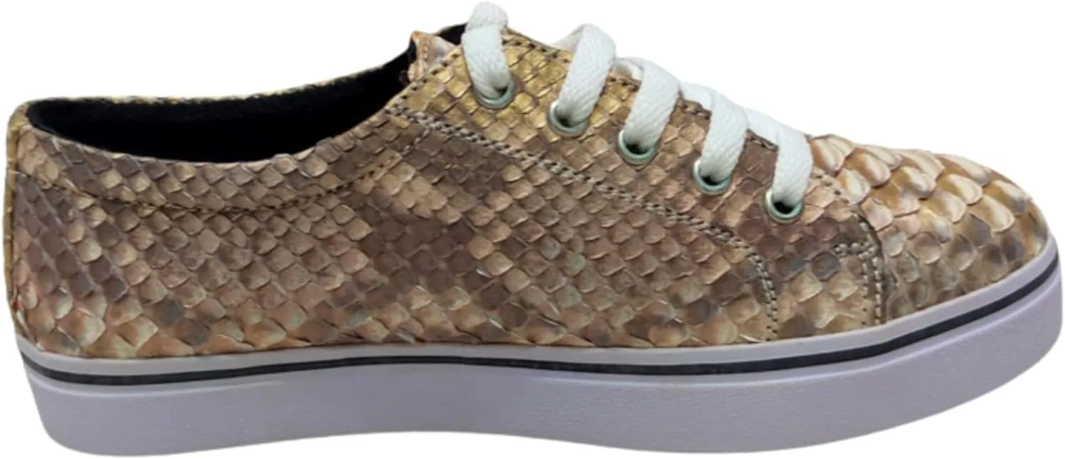 Snakeskin Low Top Platform Sneakers Shoes