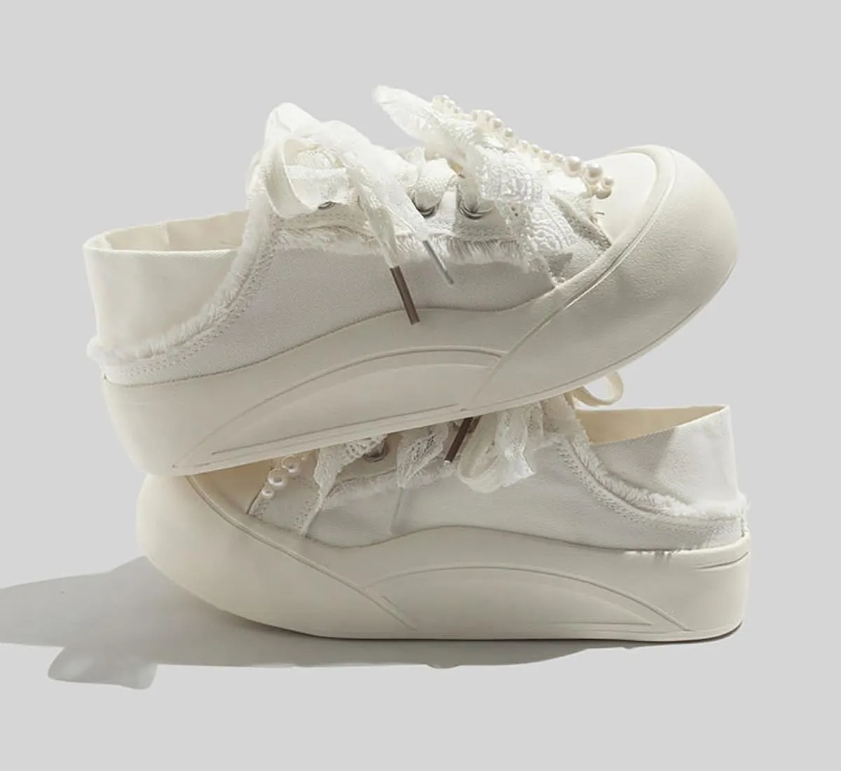 Sneakers for Women Low Top Canvas Fashion Bow Cute Lightweight Shoes Casual Lattice Lace Sneakers Y2K