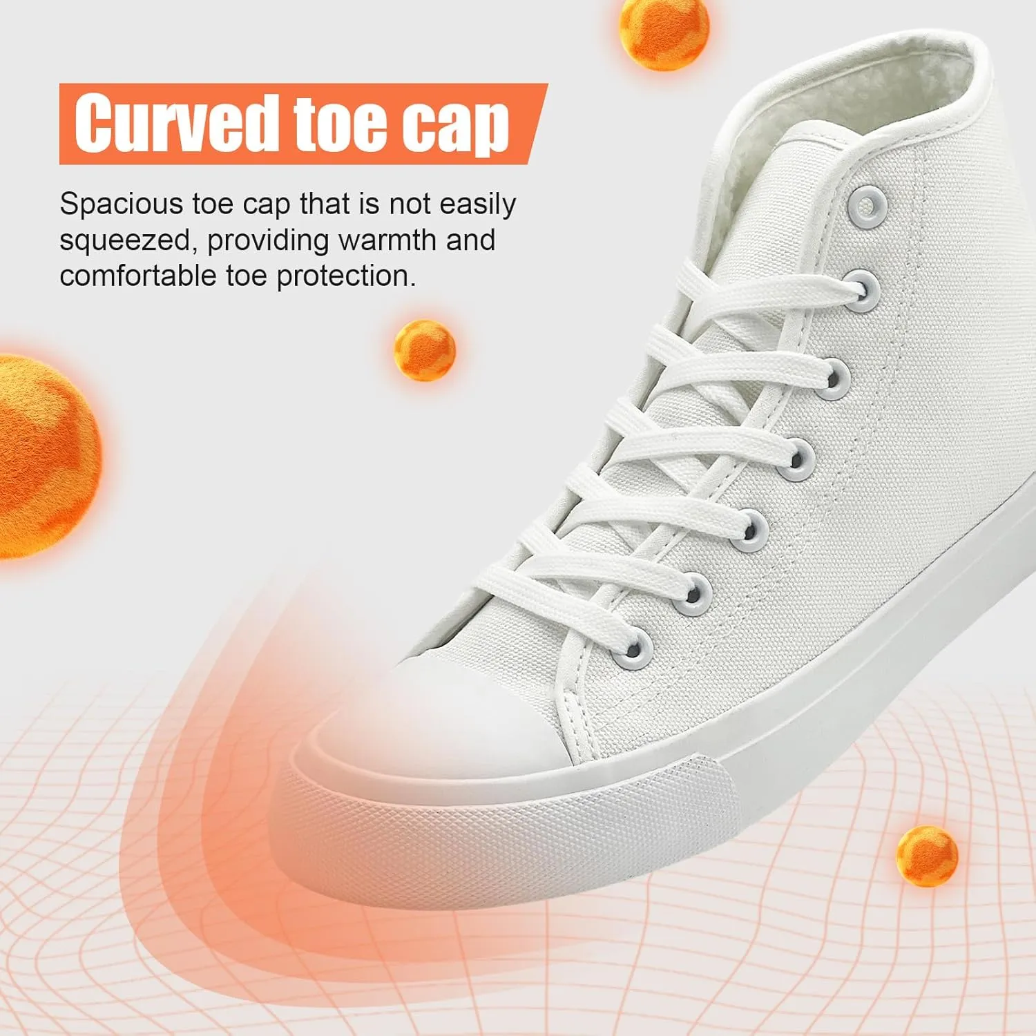 soofylia Womens High Top Canvas Sneakers,Unisex Fashion Lace-up Fuzzy Canvas Shoes,Casual Tennis Walking Shoes for Men