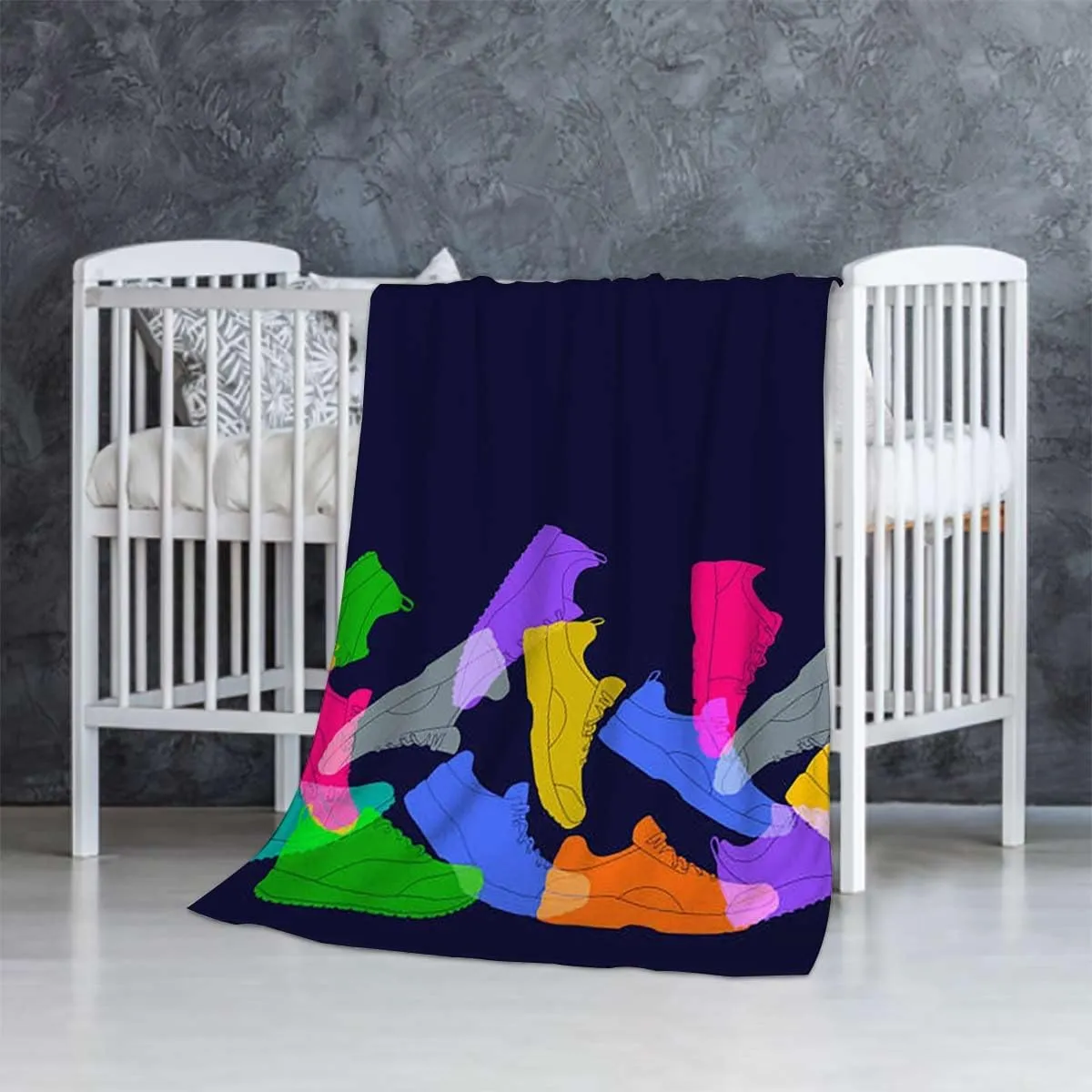 Sport Shoes Sneakers Colorful Throw Blanket for Couch Cozy Soft Blankets & Throws Lightweight Fleece Fall Fuzzy Blanket Couch Chairs Sofa Bedroom Living Room 40x60 Inches