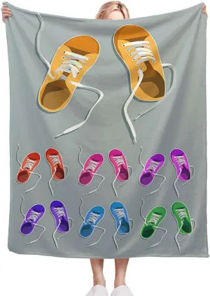 Sport Shoes Sneakers Cozy Soft Lightweight Throw Blankets Warm Plush Blankets and Throws Couch Sofa Bed Camping Travel Picnic Outdoor Blanket 70x80 Inches