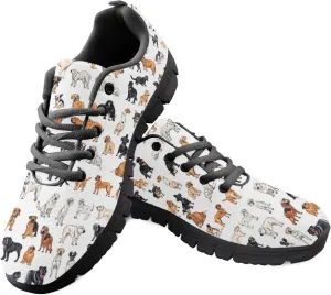 Sports Tennis Sneakers for Womens Running Causal Shoes Teens Girls Outdoor Travel Walking Low Heel Lace up Breathable Lightweight