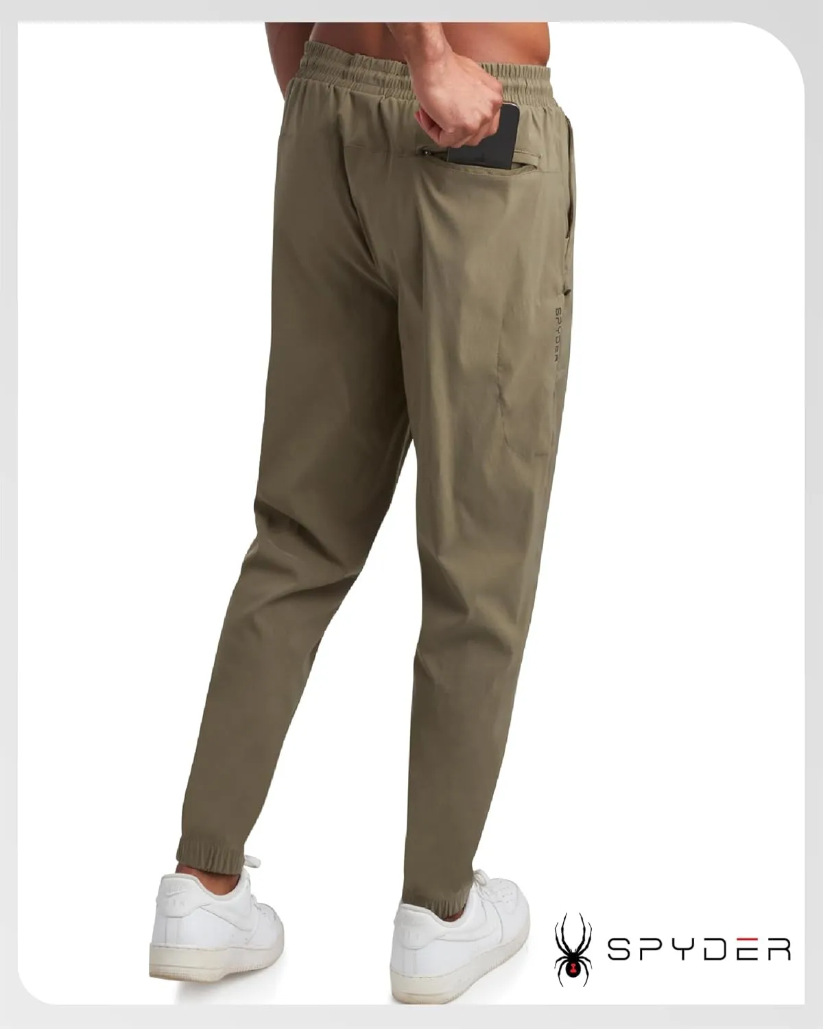 Spyder Mens Golf Pants - Lightweight Stretch Wind and Water Resistant Tech Work Dress Pants for Golf Hiking Athleisure (S-XL)