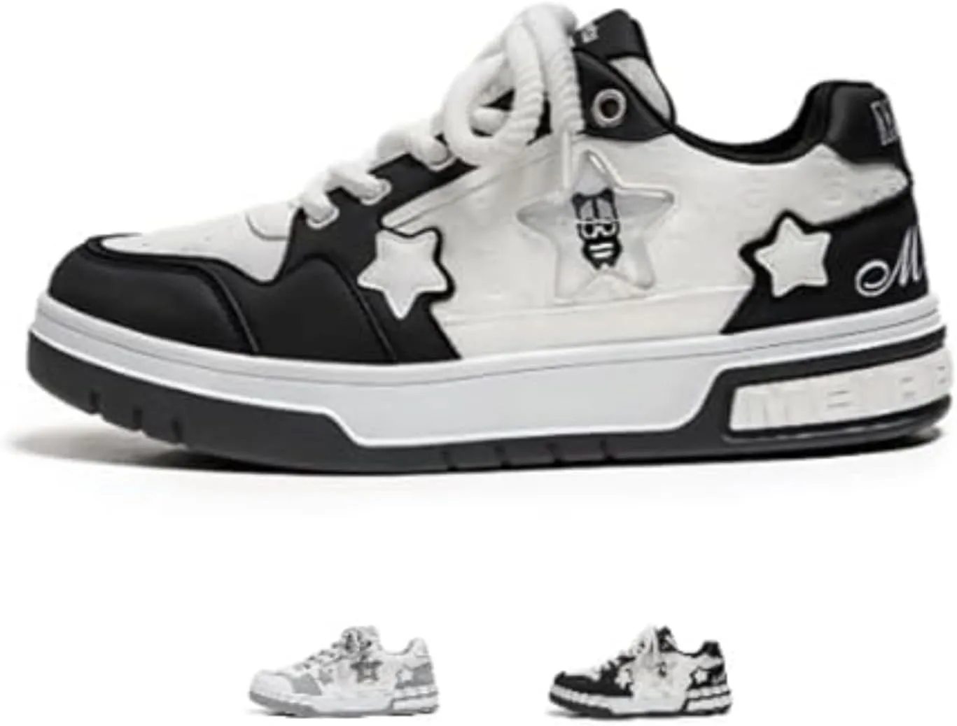 Star Chunky Sneakers for Women Trendy Casual Aesthetic Platform Skate Walking Shoes Couple Shoes