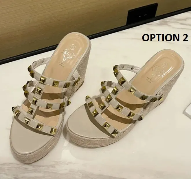 Summer Gladiator Clogs Wedge Espadrilles Thick High-heel Sandal CODE: KAR2420