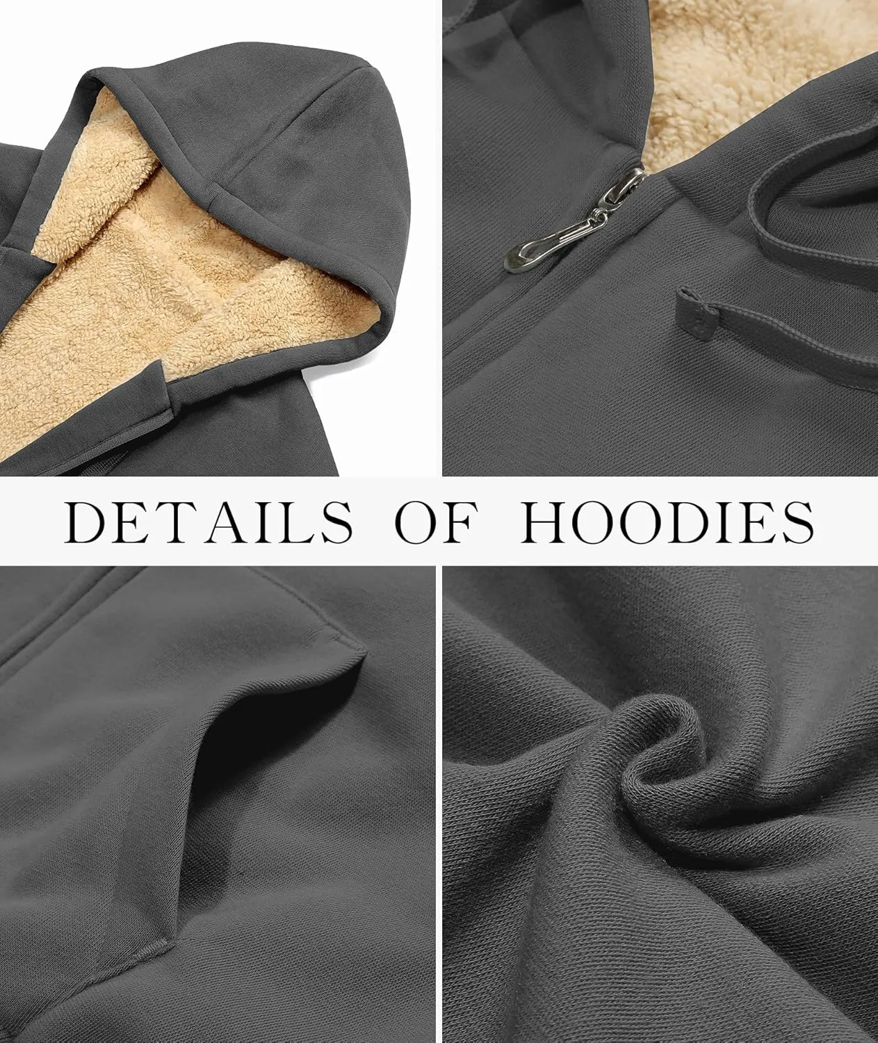 SWISSWELL Hoodies for Women Winter Fleece Sweatshirt - Full Zip Up Thick Sherpa Lined Hooded Jacket