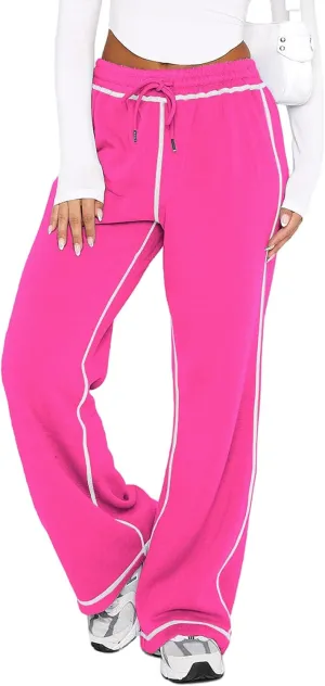 Track Pants Women Sweatpants Soft Jogging Straight Pajama Sweats Wide Leg Sweatpants Women Lounge Pants Joggers