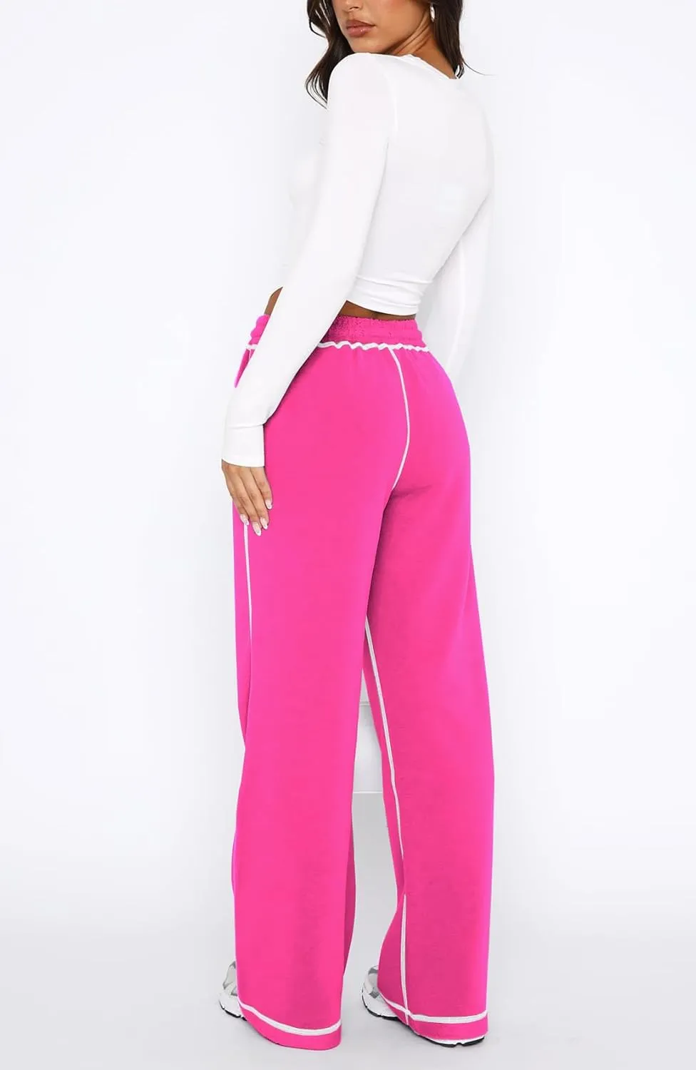 Track Pants Women Sweatpants Soft Jogging Straight Pajama Sweats Wide Leg Sweatpants Women Lounge Pants Joggers
