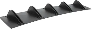 Universal 5 Fin Spoiler Modification Kit Car Rear Bumper Lip ABS Rear Shark Chassis Fin Style Curved Bumper Lip Diffuser(Black)