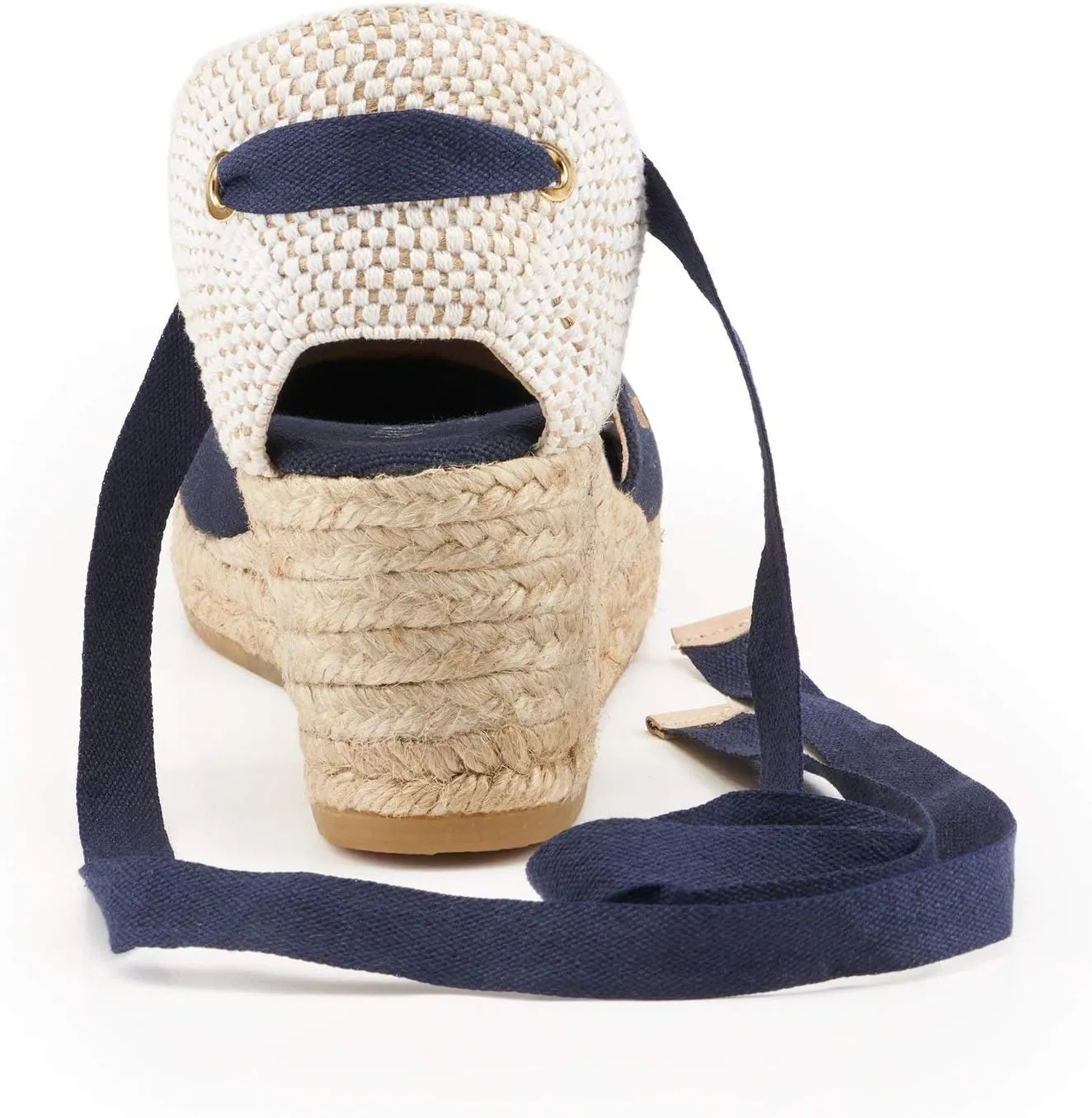 VISCATA Gava Canvas Wedge Handmade 2 ½” Heel Women's Sandals with Breathable Cotton Canvas V-cut Vamp and 100% Natural Jute Midsole for all Casual Occasions