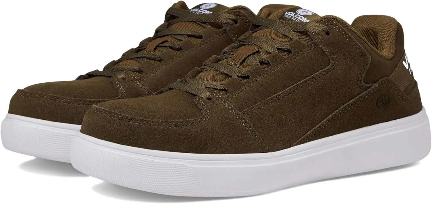 Volcom® Evolve EH Comp Toe Men Shoes – Suede and Leather Upper – Soft Insole – Memory Foam Cushioning Olive 8 W