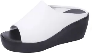 Wedge Sandals for Women,Women's Casual Summer Shoes Open Toe Thick Bottom Platform Slides Fish Mouth Slip On Slippers