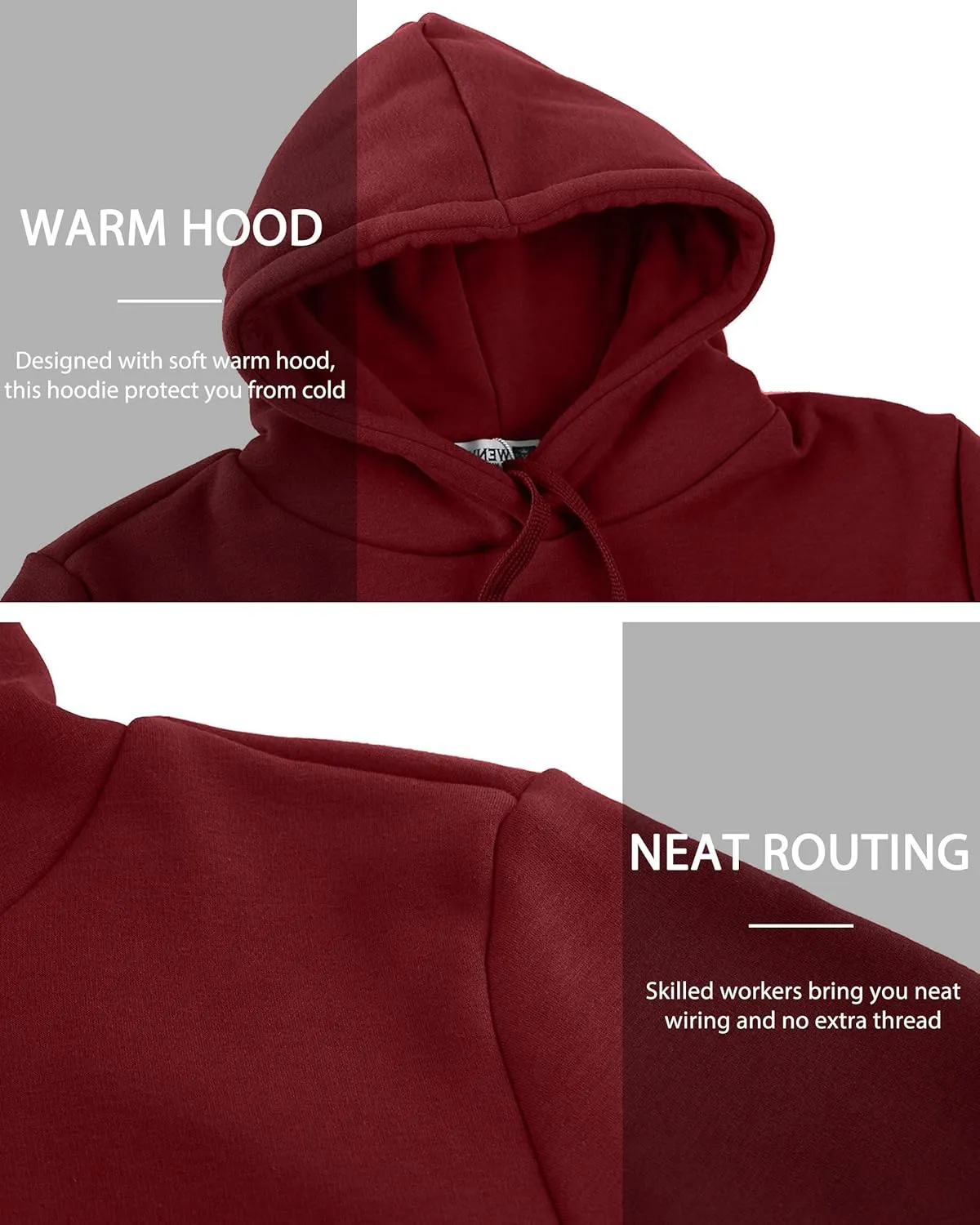 WenVen Womens Long Hoodie Dress Thicken Fleece Lined Pullover Sweatshirt