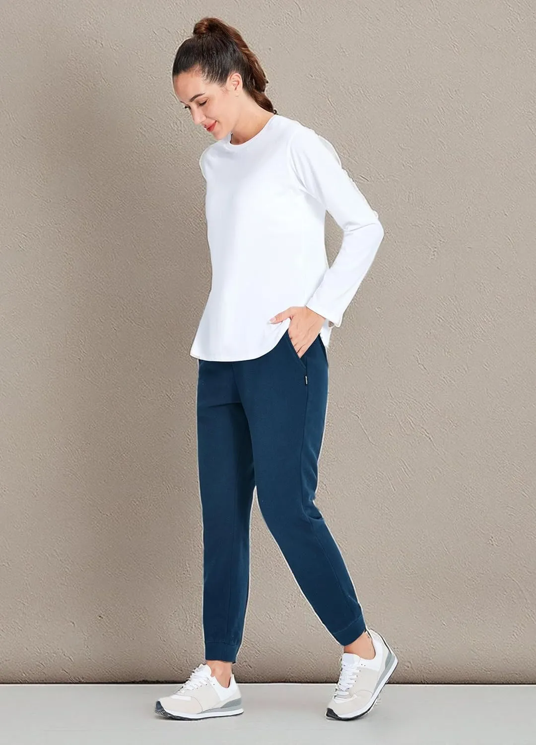 Willit Women's Fleece Jogger Sweatpants Winter Thermal Polar Pants for Cold Weather Outdoor Hiking Running Athletic