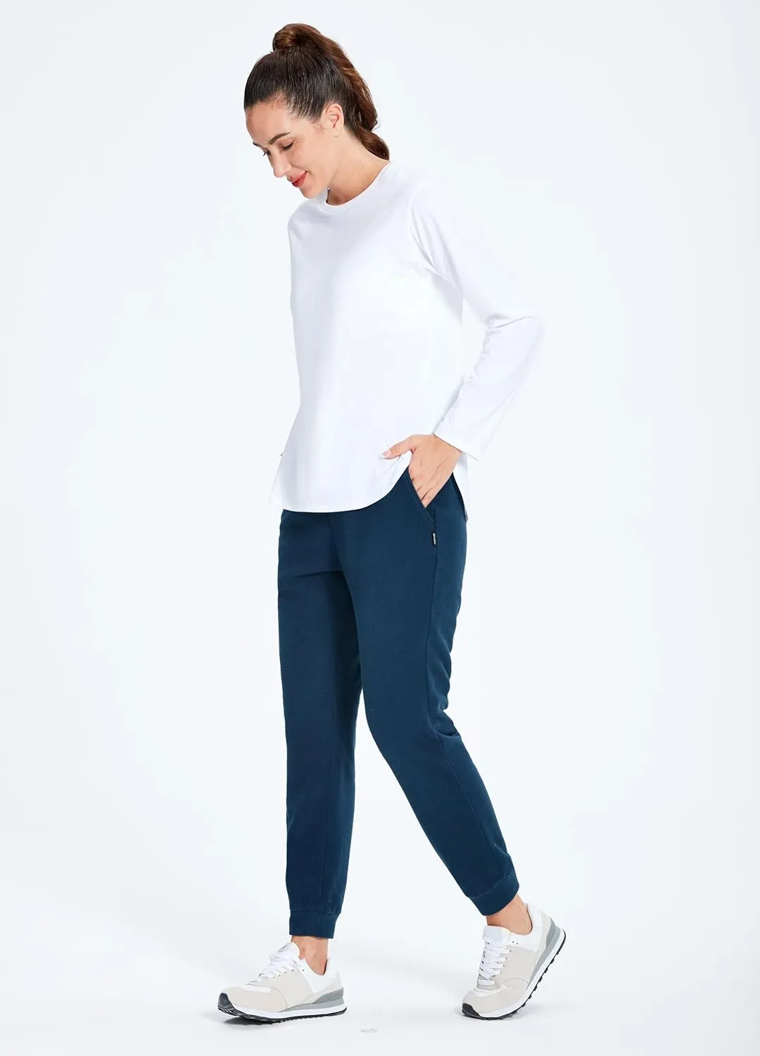 Willit Women's Fleece Jogger Sweatpants Winter Thermal Polar Pants for Cold Weather Outdoor Hiking Running Athletic