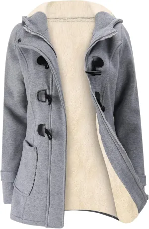 Winter Jackets for Women, Toggle Duffle Coat for Winter, Sherpa Lined Jacket Women