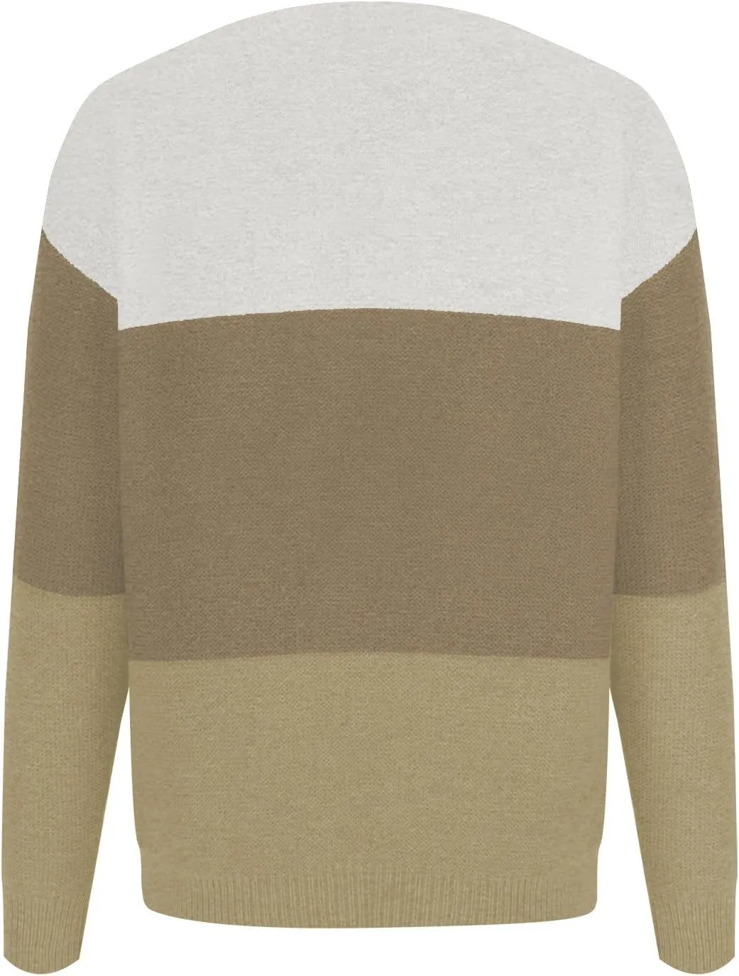 Winter Sweaters for Women 2024 Casual Loose Color Block Pullover Sweater Long Sleeve Boat Neck Knit Jumper Tops