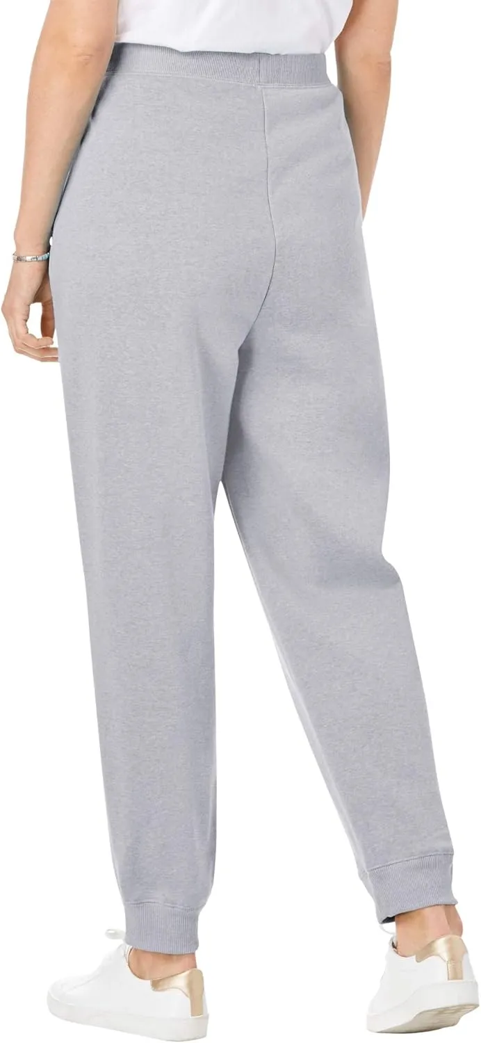 Woman Within Plus Size Better Fleece Jogger Sweatpant