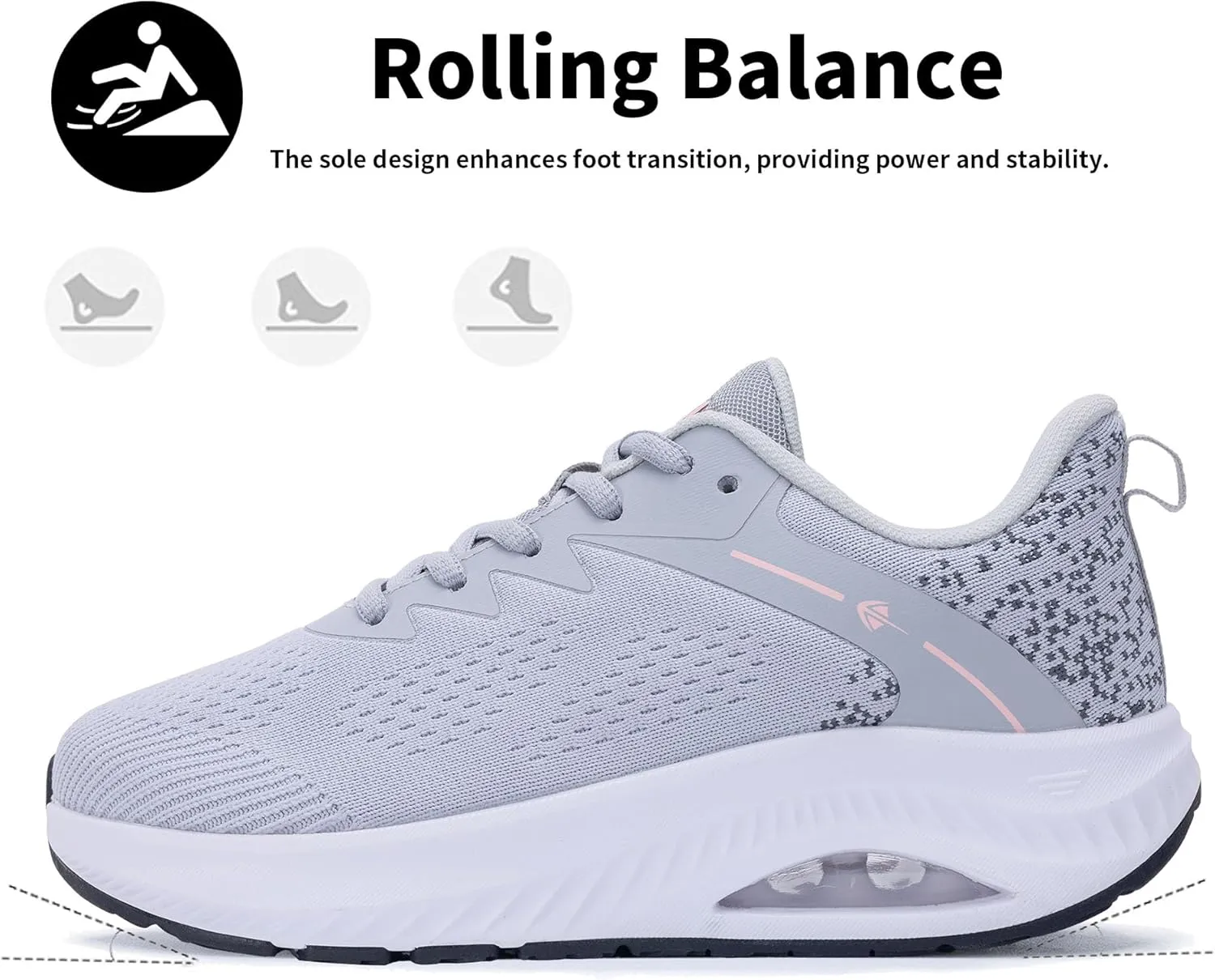 Womens Arch Support Walking Shoes Wide Toe Box Orthotic Sneakers Air Tennis Shoes for Plantar Fasciitis Pain Relief, Size 6-11
