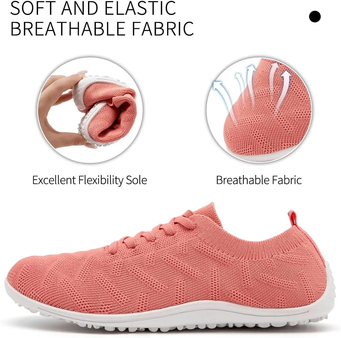Womens Barefoot Shoes Walking Runing Slip On Shoes Zero Drop Footwear Yoga Gym Sneakers Lightweight Breathable Minimalist Trainers